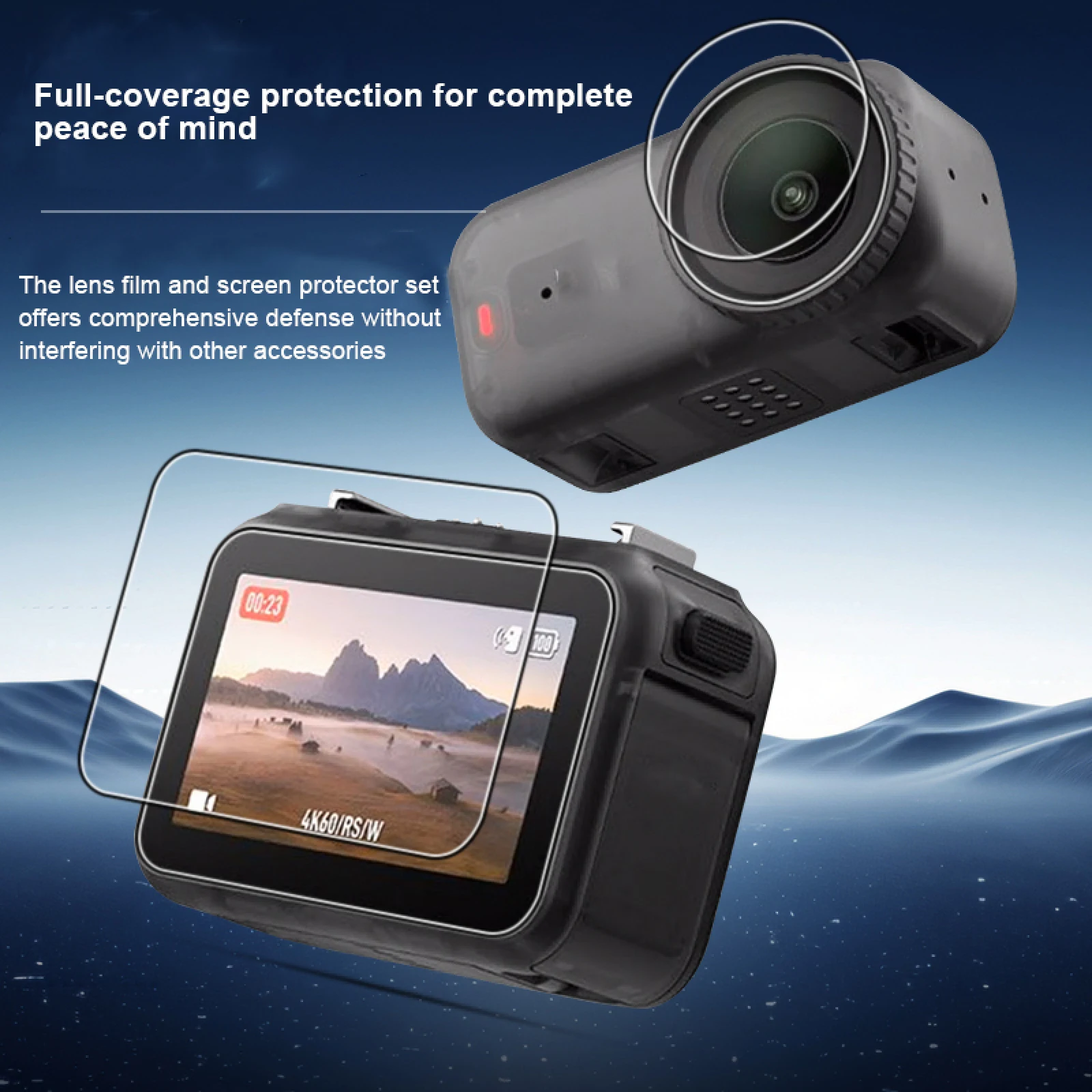 

For DJI Osmo Nano Accessory: 2 Sets HD Tempered Glass Screen Protector - 99% Light Transmission