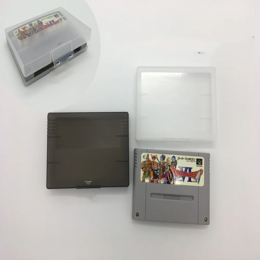 Caja de almacenamiento de tarjetas de juego para SFC/Nintendo Super Famicom, cajas de colección de casetes originales, estuche de exposición de protección