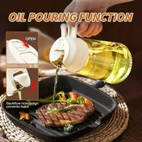 2 in 1 470ml Plastic Spray Oil Sprayer Bottle Spray Oil Dispenser Oil Jar Cruet BBQ Kitchen Baking Roasting Picnic Kitchen Tool