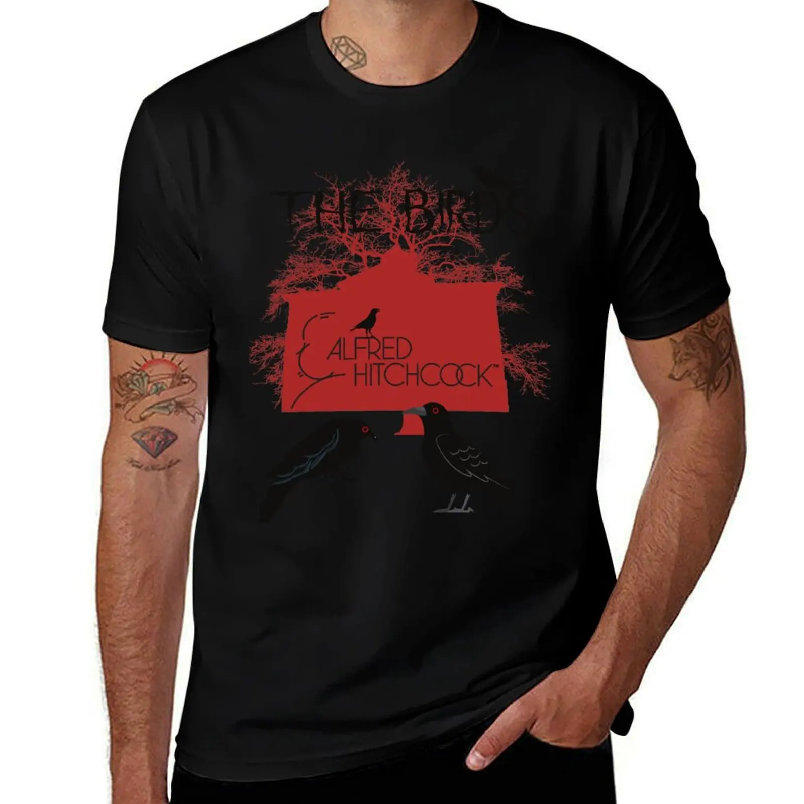 Alfred Hitchcock - The Birds (Red Version) T-Shirt Plus Size Lightweight Top T-Shirt