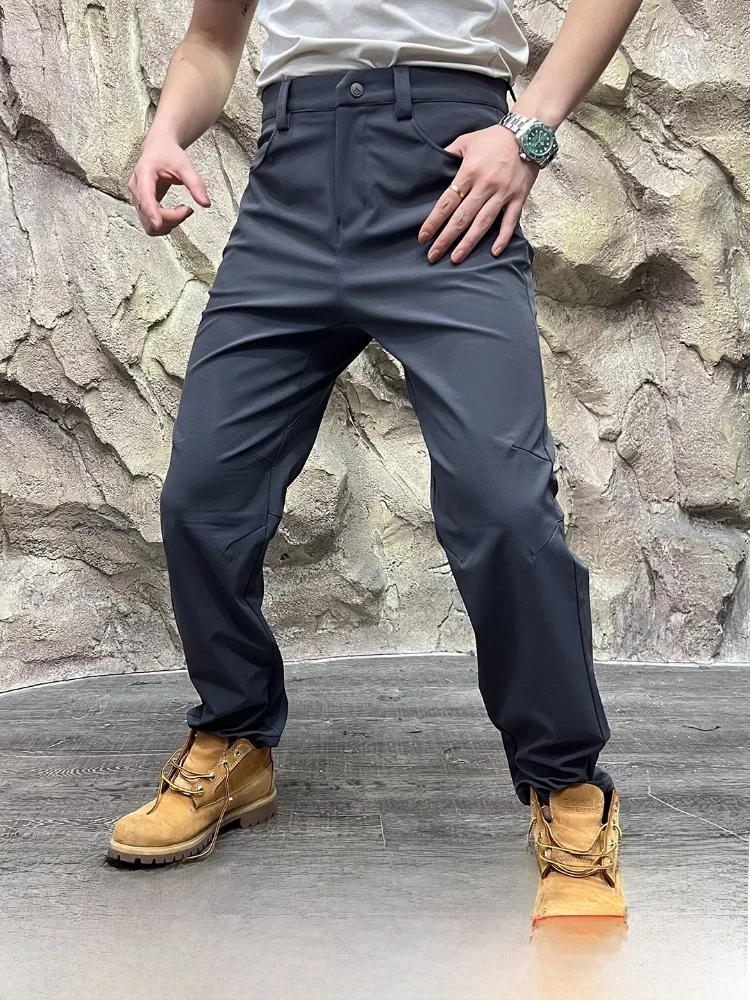 

Busin Series 3D Tailored Thiened Men's Soft ell Casual Pants Windproof Waterproof Warm Polyester Nylon Blend Outdoor S...
