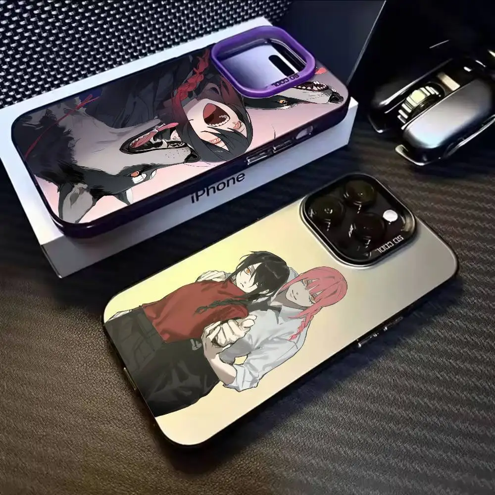 

Nayuta and Makima chainsawman Phone Case For iPhone 17,16,15,14,13,12,11,Mini,Pro,E,MAX Candy Matte