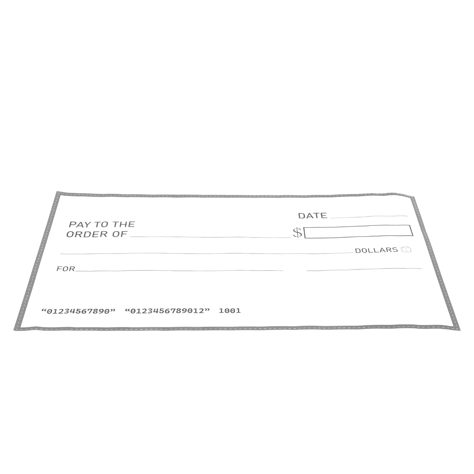 Giant Fake Check Blank Oversized Waterproof Reusable Large Presentation Board For Prank Party Wedding Donation Fundraiser Award