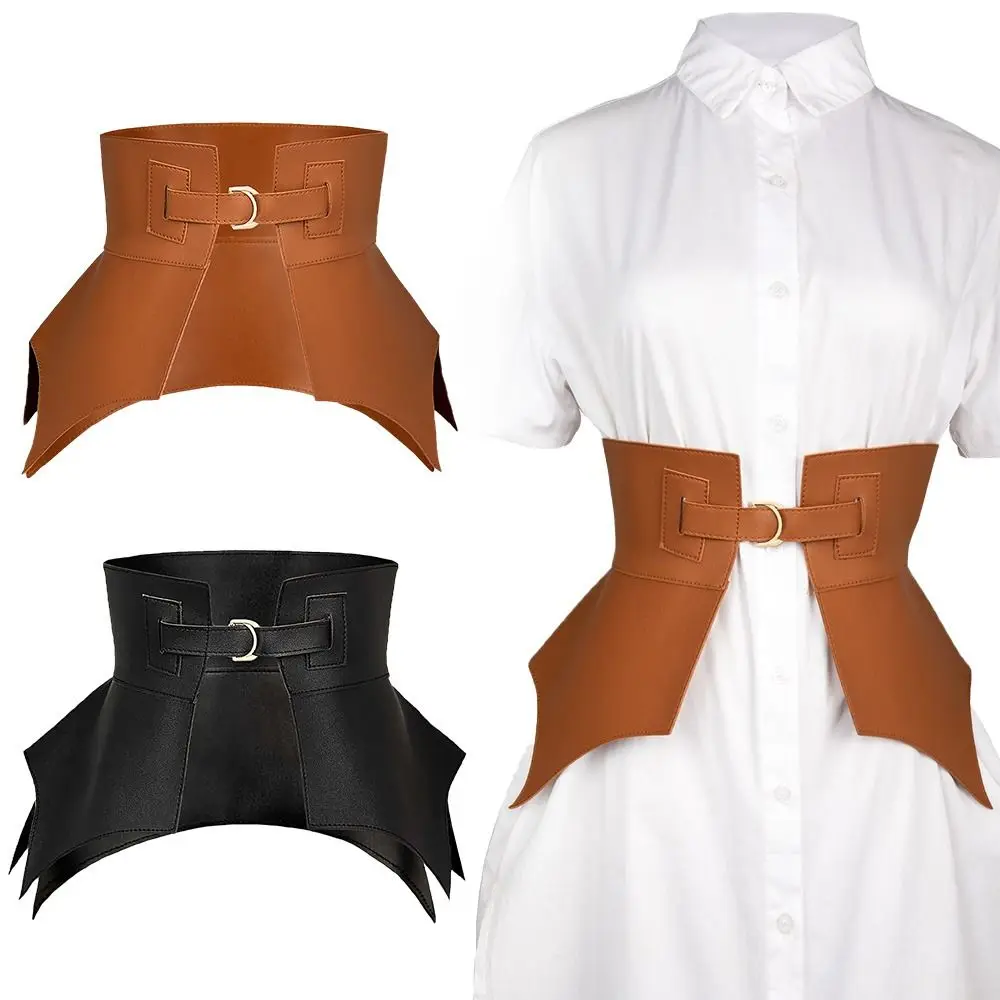 

Fashion Vintage Skirt Dress Coat Classic Punk Wide Belts Stretch Cummerbunds Leather Waistband Elastic Corset Band