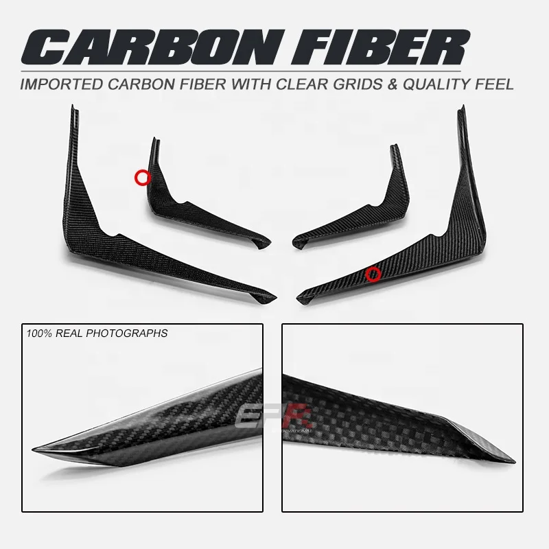 

suitable for New Design Front Bumper Canard for 2022 Genesis G70 facelift Type Carbon Fiber