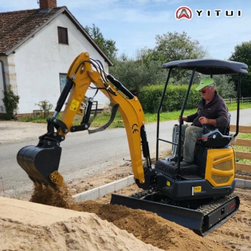 

Мини-гидравлический экскаватор 2026 года, 1,5 тонны, малогабаритный гусеничный экскаватор, высокоэффективный, для ландшафтных работ, сельского хозяйства, домашнего использования, под заказ