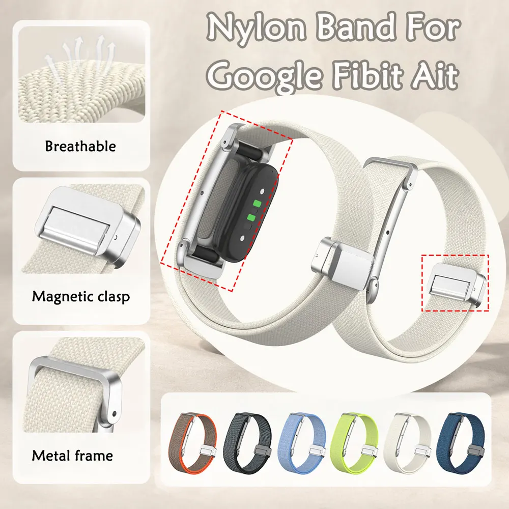 2PCS Nylon Band for Google Fitbit Air Paired with A Metal Frame Magnetic Clasp Wear Day Completely Free for Google Fitbit Air