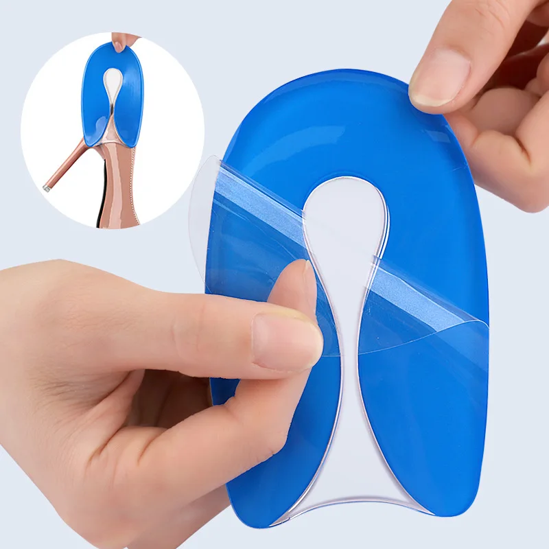 U-Shaped Silicone Heel Cushion Shock Absorbing Half Cushion Heel Protector Foot Pain Relief Gel Cushion image 6
