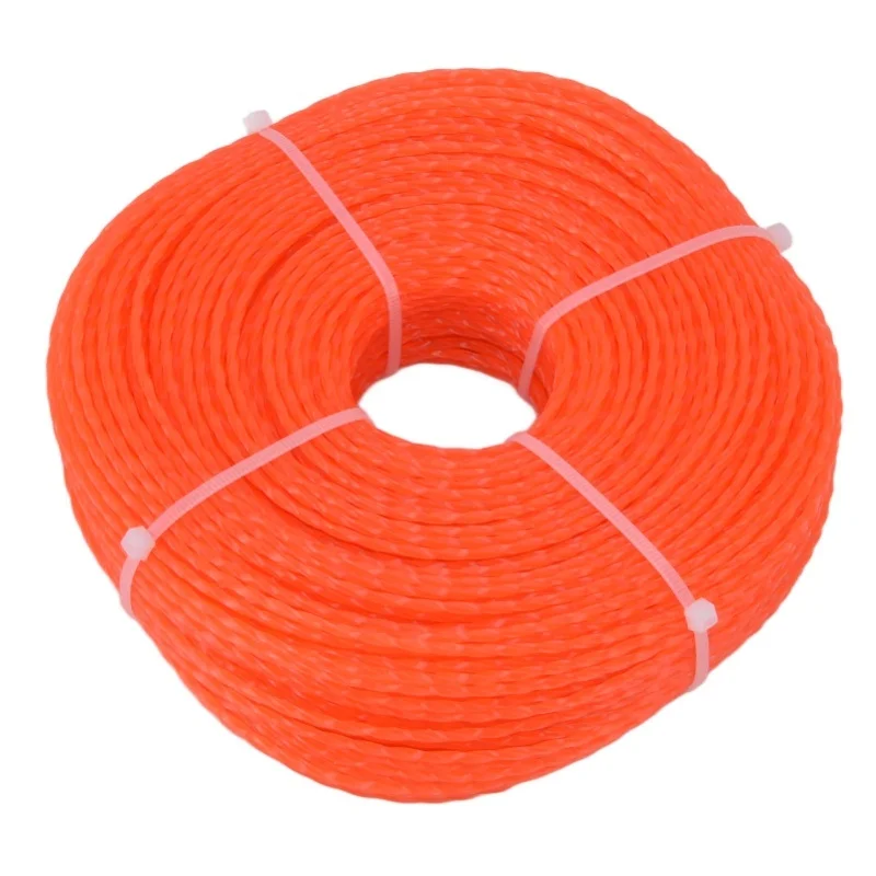 2.4mm 120m Trimmer Line Nylon String Trimmer Line Lawn Mower Accessories For Husqvarna Orange