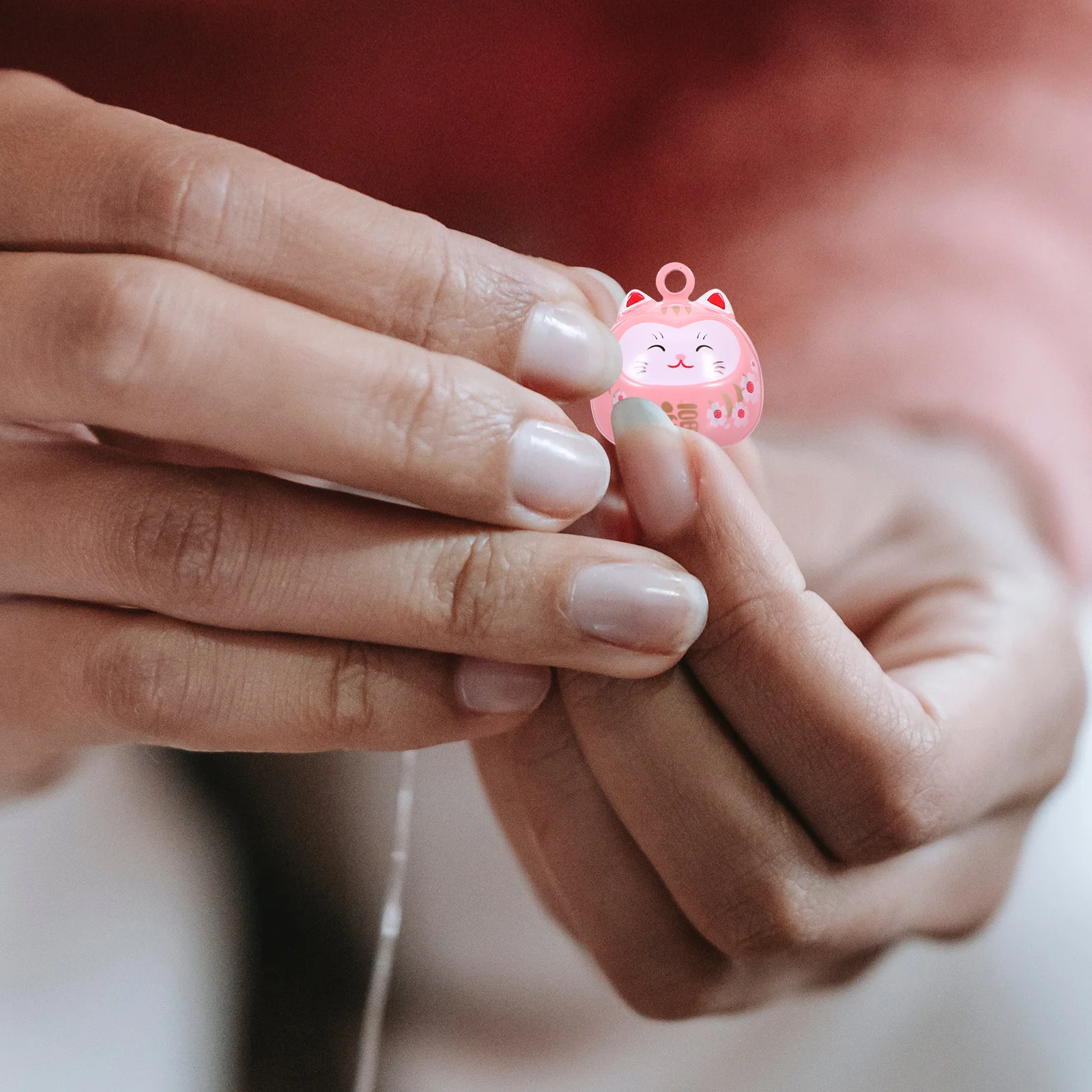 

Reusable Cartoon Cat Fortune Bells Pendant Accessories Japanese Water Bells Copper Hanging Supplies for DIY Backpack Costume