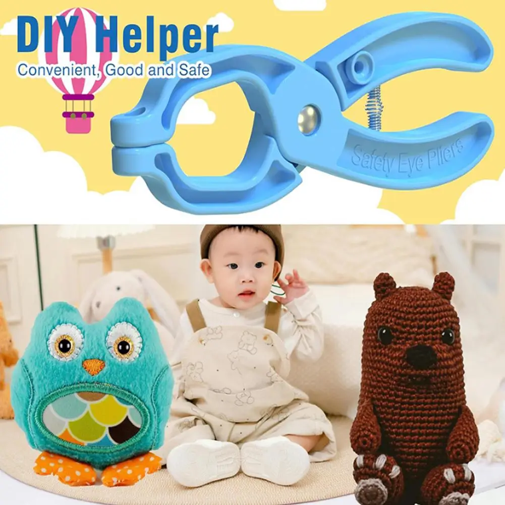 Herramienta de seguridad para ojos, herramienta auxiliar para fijar ojos de seguridad, juguete de peluche, herramienta de ensamblaje de ojos para manualidades DIY, accesorios para hacer ganchillo