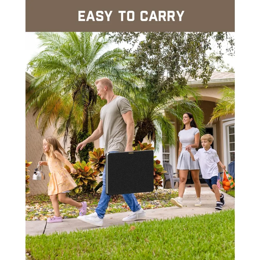 Portable 28 Inch Pop-Up Table with One-Handed Height Adjustment, Three Height Options, Ready to Use, Multi-Functional Folding Ta