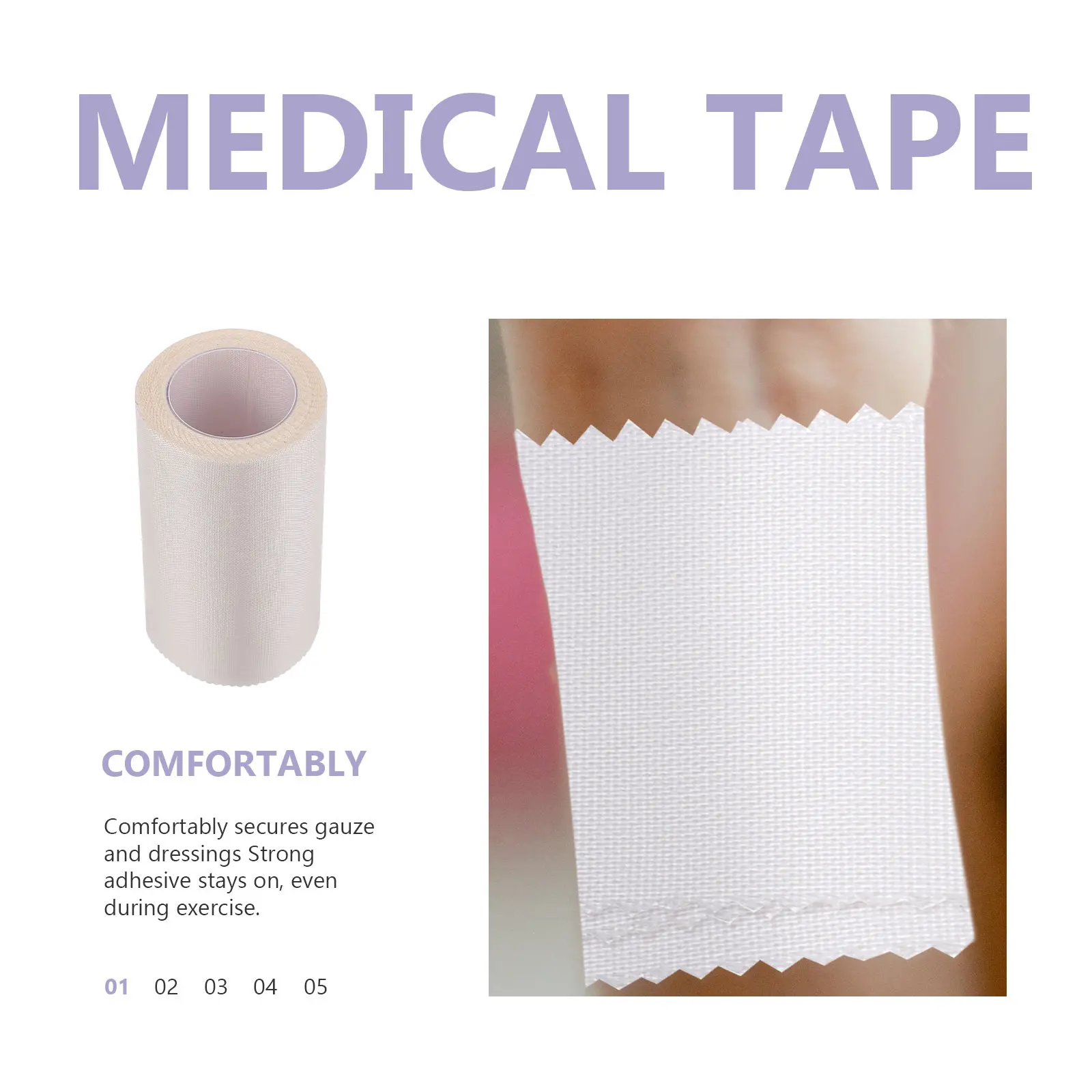 1 Roll Breathable Tape Household Multi-Function Wear-Resistant Injury Fixing Tape Convenient Wound Accessory Surgical