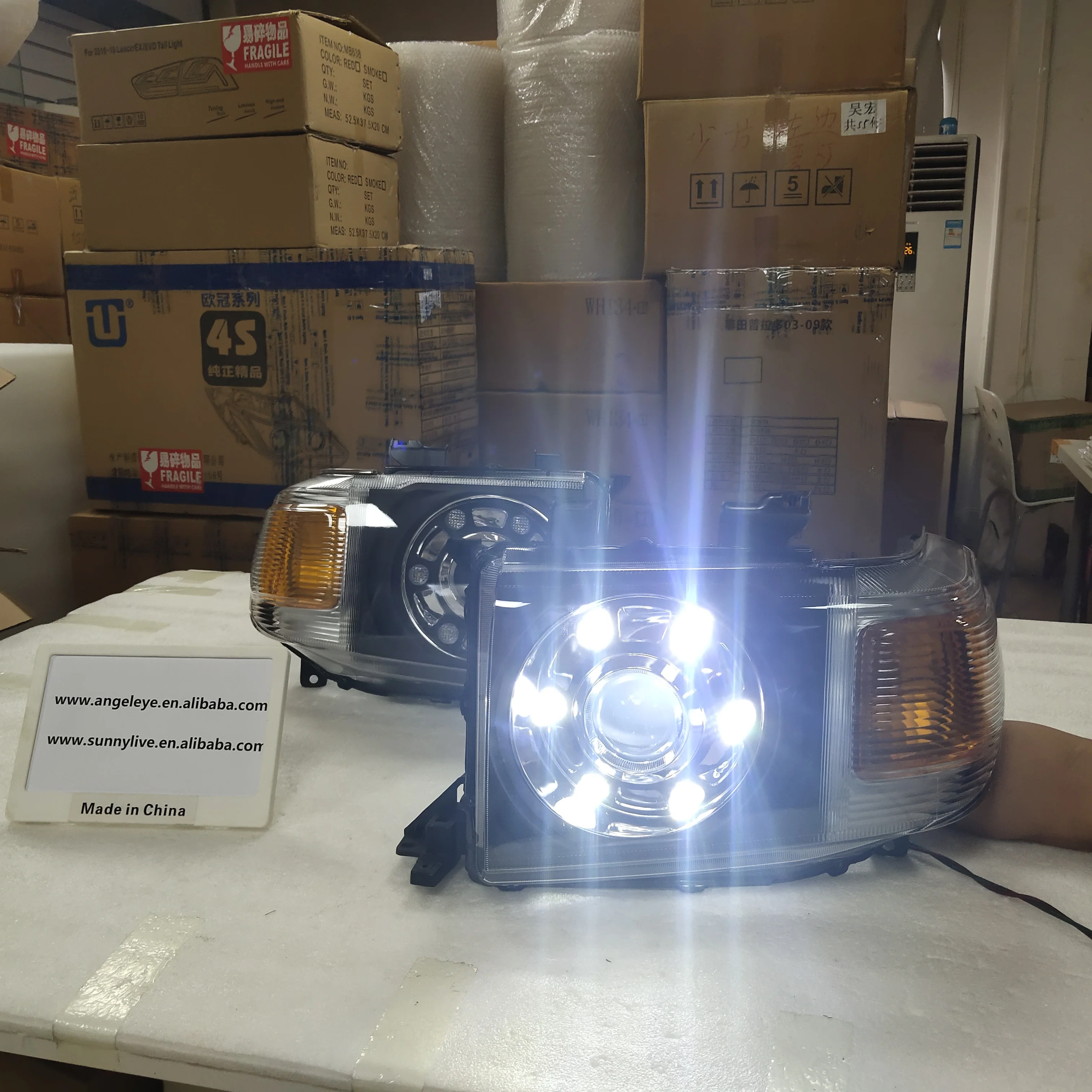 

Land Cruiser LC 79 Head Lamp Angel Eyes Fj79 LED Headlight for Toyota