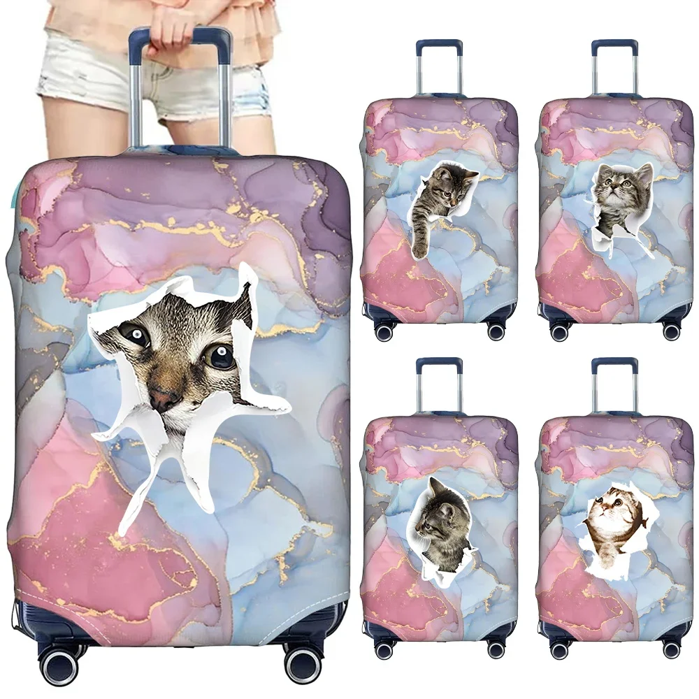 

Dustproof Luggage Cover Thick Elastic Suitcase Protector Case Cute Cat Series Baggage Covers Suitable 18-32 Inch Trolley Covers