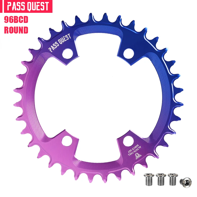 

PASS QUEST 96BCD Round for M7000 M8000 M9000 M9020 MTB Bike Narrow Wide Chainring