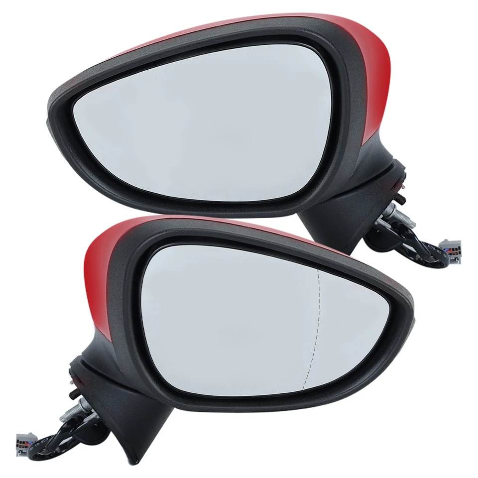 Frankberg Rétroviseur Extérieur Gauche Électrique 7 Broches Chauffant Rabattable Pour Ford Fiesta V Hatchback JD JH Et Van 2005-2008 – Miroir Convex – Gris
