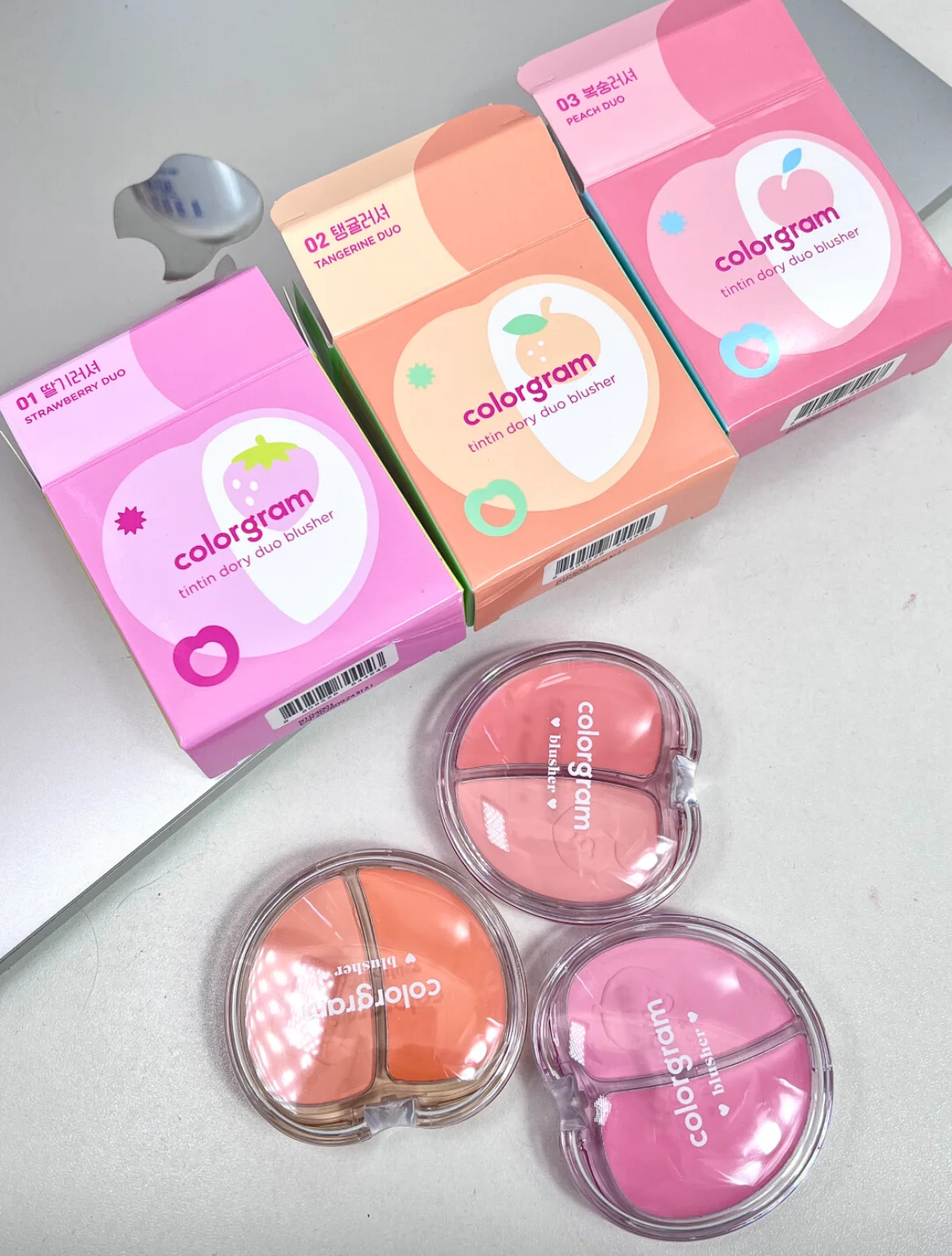 

Colorgram Two-Tone Blush Tintin Dory Duo Juice Blush Cream Powder Natural Nude Matte Makeup