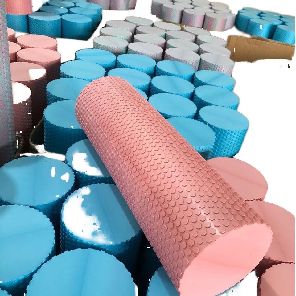 Wholesale Factory-Spot EVA Material Fitness Massage Solid Foam Shaft Pressing Calf Floating Point Yoga Column 4x2 Drive Newpromo