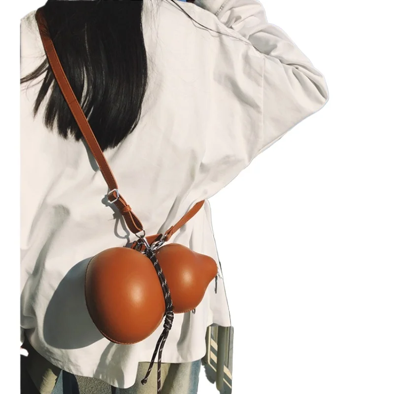 

Black Wukong Same Wine Gourd Bags Minority Designed Shoulder Bags ins Original Tide Personalized Crossbody Bags