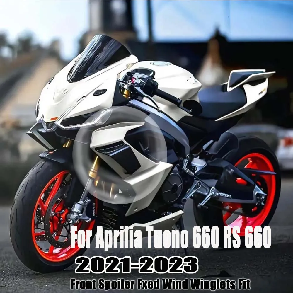 

RS660 Motorcycle Winglet Aerodynamic Wing Kit Spoilers For Aprilia Tuono 660 Front Spoiler Fxed Wind Winglets Fit 2021 2022 2023