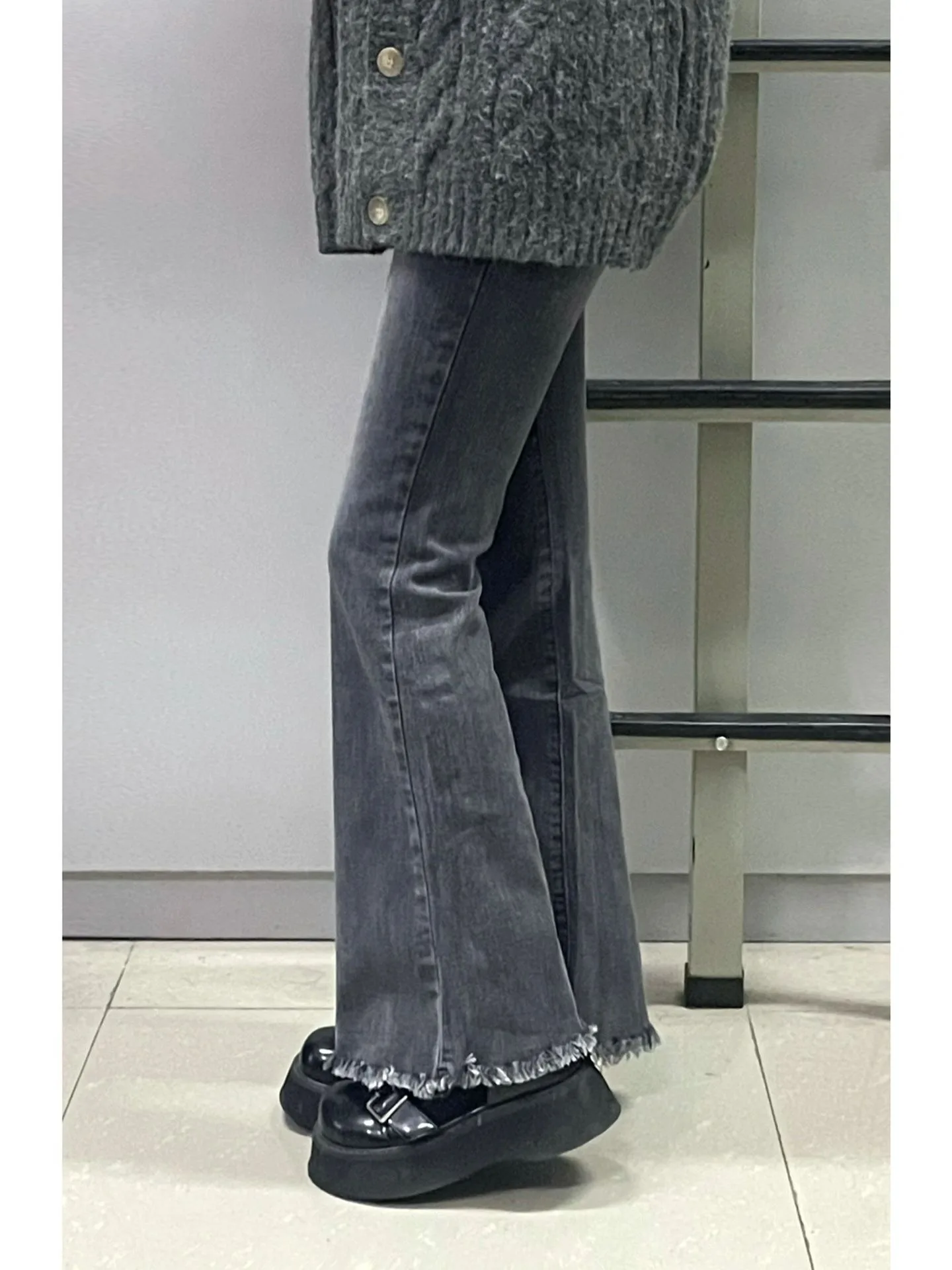 

High Waist Bell Bot Jeans Women's plus Size Slimming Wide Leg Pants Spring Summer Faion Casual Deep Blue Denim Skinnies