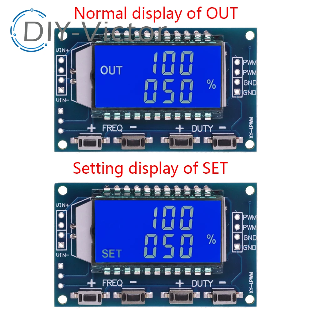 1Hz-150Khz Signal Generator Module Adjustable PWM Pulse Frequency Function Duty Cycle TTL LCD Display 5V DC 12V 24V