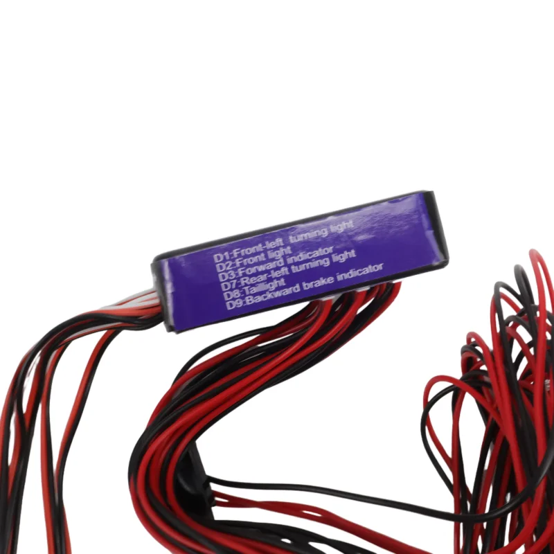 Symulacja Latarki 12 LED Zestaw Oświetleniowy Kierunkowskaz Hamulec do Modeli RC w Skali 1/10 Yokomo Tamiya HSP HPI AXIAL RC4WD TRX