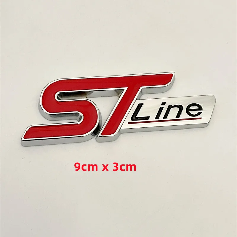 3D Metal ST Line Logo Car Emblem Sticker Trunk Badge For Ford Kuga MK3 MK4 S Max Focus Puma Fiesta Accessories - view 5