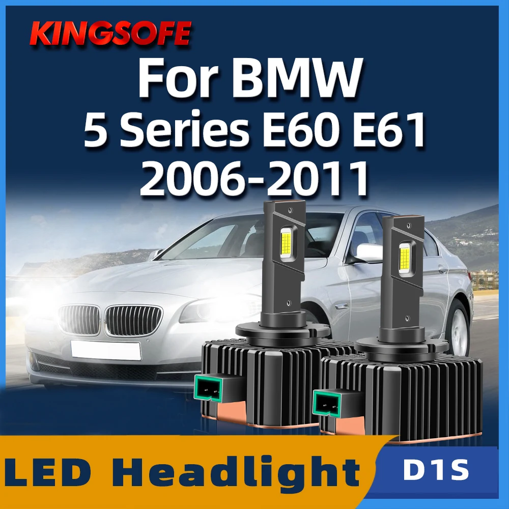 

KINGSOFE LED Headlights Bulbs D1S Turbo Car Auto Headlamp For BMW 5 Series E60 E61 2006 2007 2008 2009 2010 2011