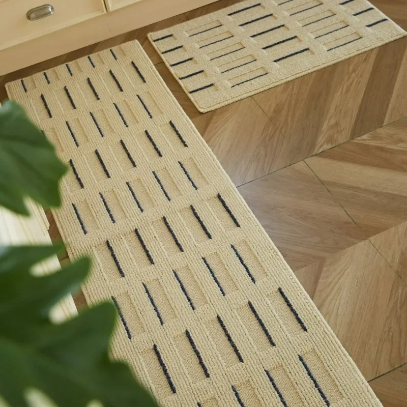 Boho Woven Runner Rug Soft Plush Bedroom Area Rugs Non Slip Floor Mats for Hallway Living Room Decoration Geometric Carpets