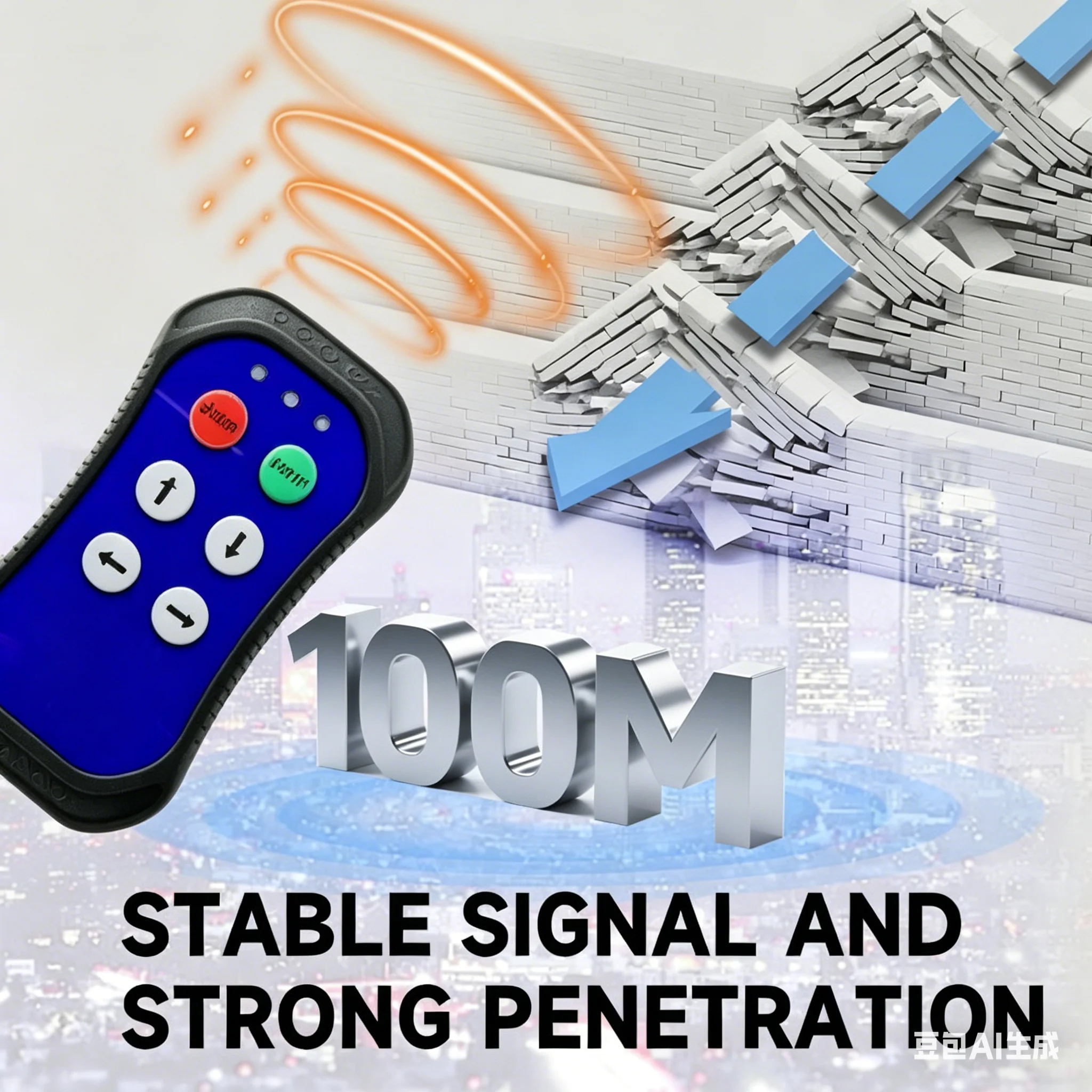 A400 4 keys single speed Industrial Wireless Radio Crane Remote Control switches Hoist truck Crane Lift Controller