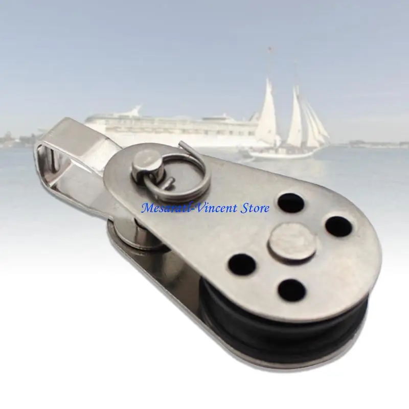 

A70F 4 шт., шкив с проушиной из нержавеющей стали, веревочный шкив, парусные лодки, бегун с подшипником скольжения