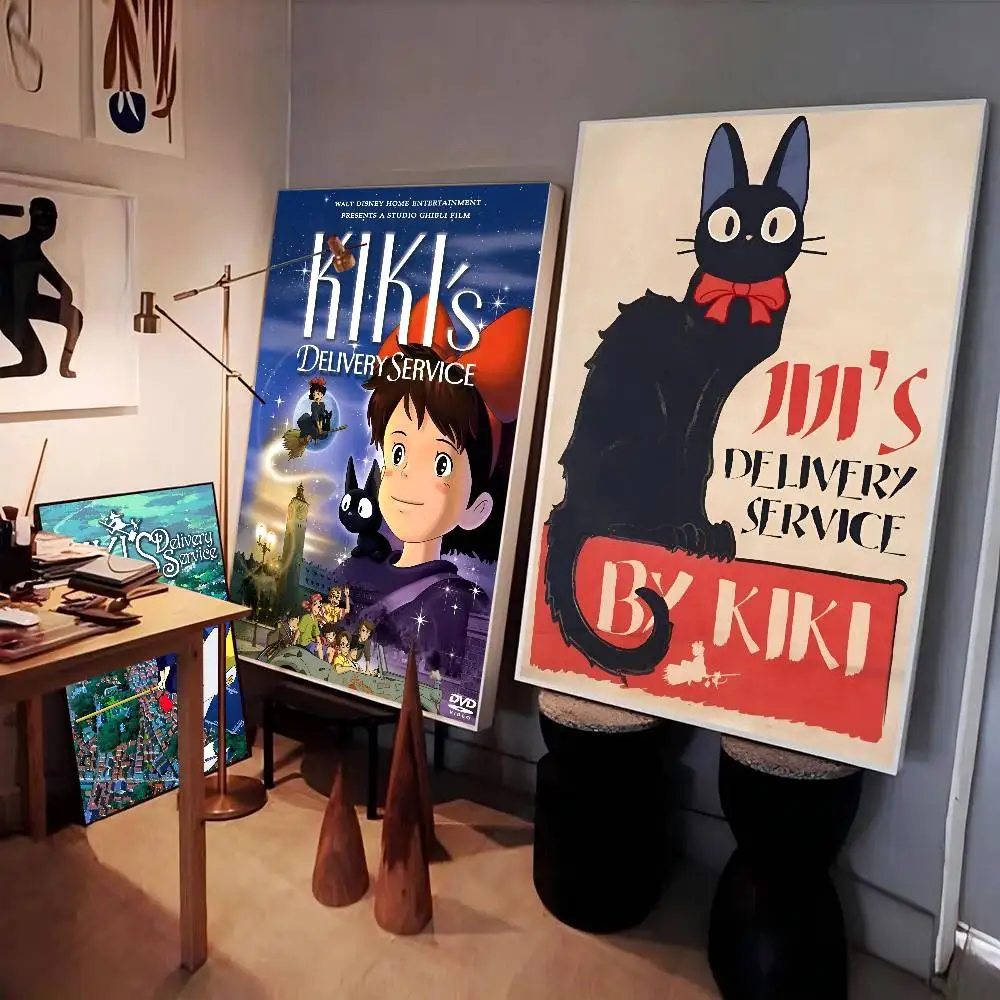 K-Kikis D-Delivery S-Service أنيمي الفيلم المشارك ذاتية اللصق الفن ورق مقاوم للماء ملصق مقهى بار غرفة جدار ديكور