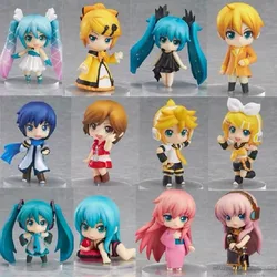 1Pcs Random Style 6.5CM New Anime Hatsune Miku KAITO Rin Len Q version kawaii Figure PVC Model Toys Doll Ornaments Gifts