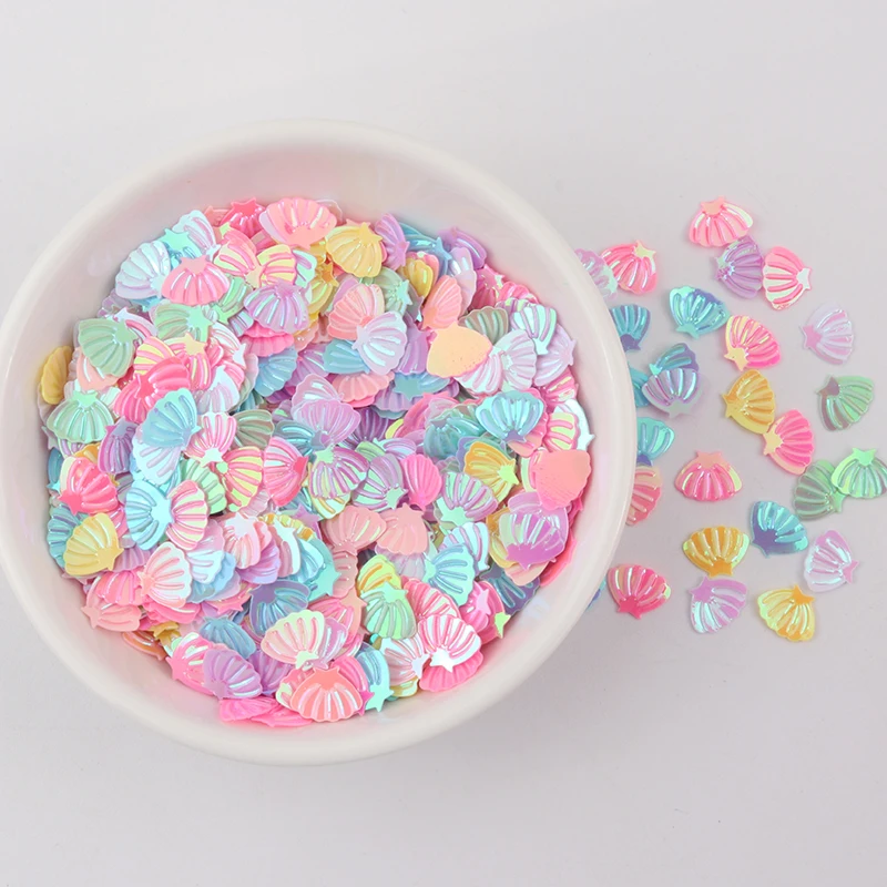 Sea Shell Sequins 7mm PVC Loose Sequin Glitter Paillettes for Nail Art Manicure Sewing Wedding Decor Confetti Lentejuelas 10g