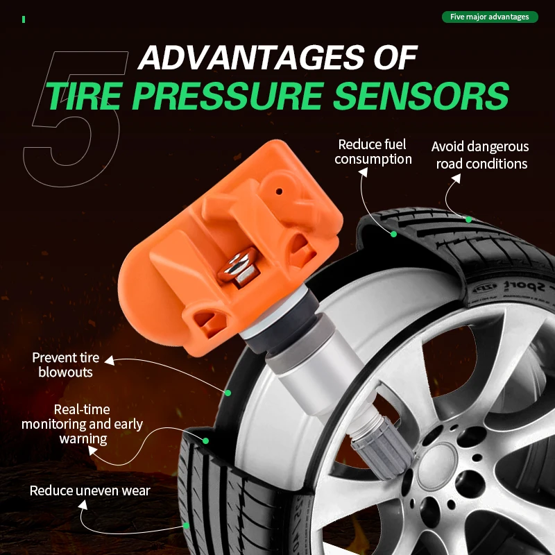 

433Mhz 5Q0907275F Tire Pressure Sensor Monitor System for Volkswagen Beetle Passat Porsche 911 Cayenne Bentley TPMS Audi Q7 Q5