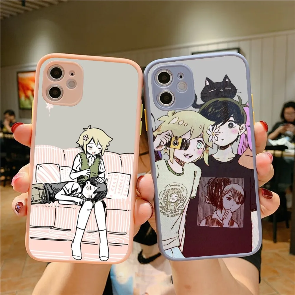 Game Omori cartoon Phone Case for iPhone 14 11 12 13 Mini Pro Max 8 7 Plus X XR XS MAX Translucent Matte Cover