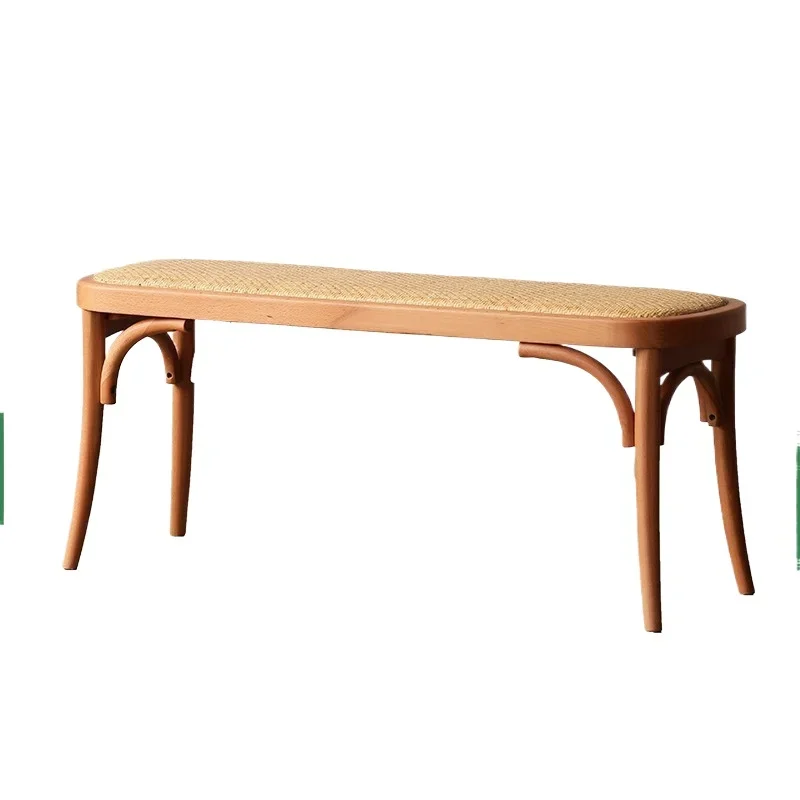 Rattan shoe changing stool creative homestay living room dining chair household strip stool