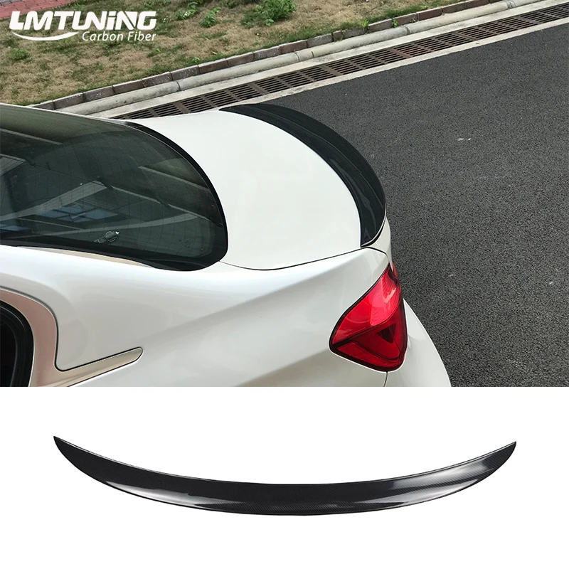 

LMTUNING Trunk Spoiler Suitable for BMW F30 330i 335i 2013-2018 Carbon Fiber Rear Spoiler Wing Lip, PM Style (Forged pattern )