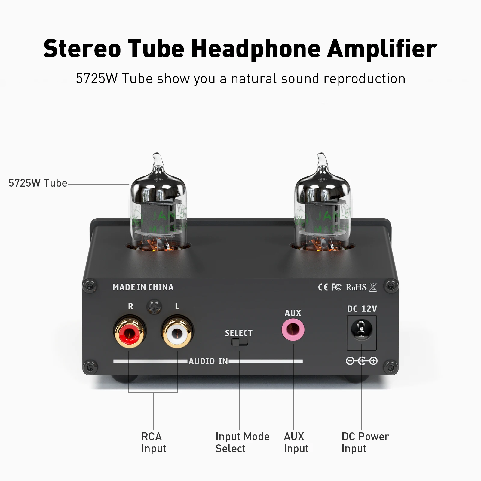 Fosi Audio P2 amplificateur de casque Portable intégré ampli à Tube sous vide Mini Audio stéréo HiFi avec faible bruit de terre pour casque