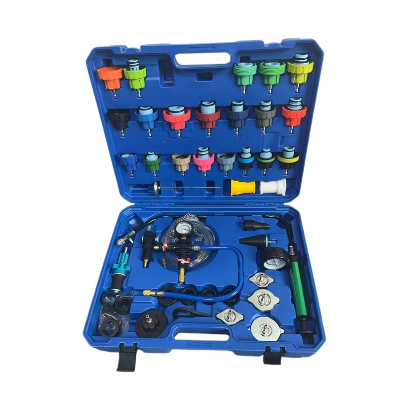 Radiator Coolant Pressure Tester Vacuum Refill Tool Kit Automotive Cooling System Leak Test and Pneumatic Purge Fill Set