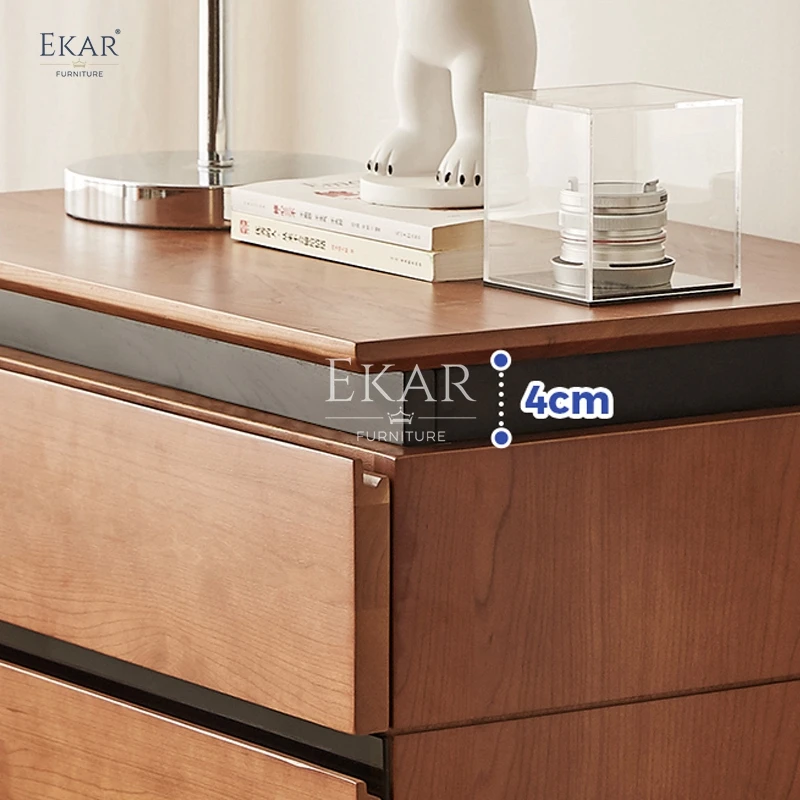 New design cherry wood color multi-drawer chest multi-function locker