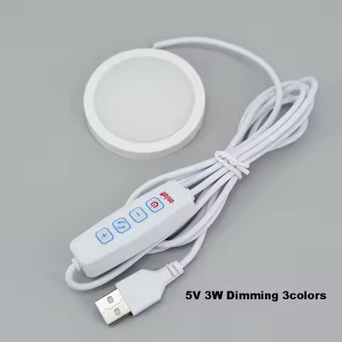 3color 5V 3W LED warm white Under Cabinet Spot lamp Light Case Shelf Dimmable Switch Counter Lighting Caravan Camp Motorhome M20