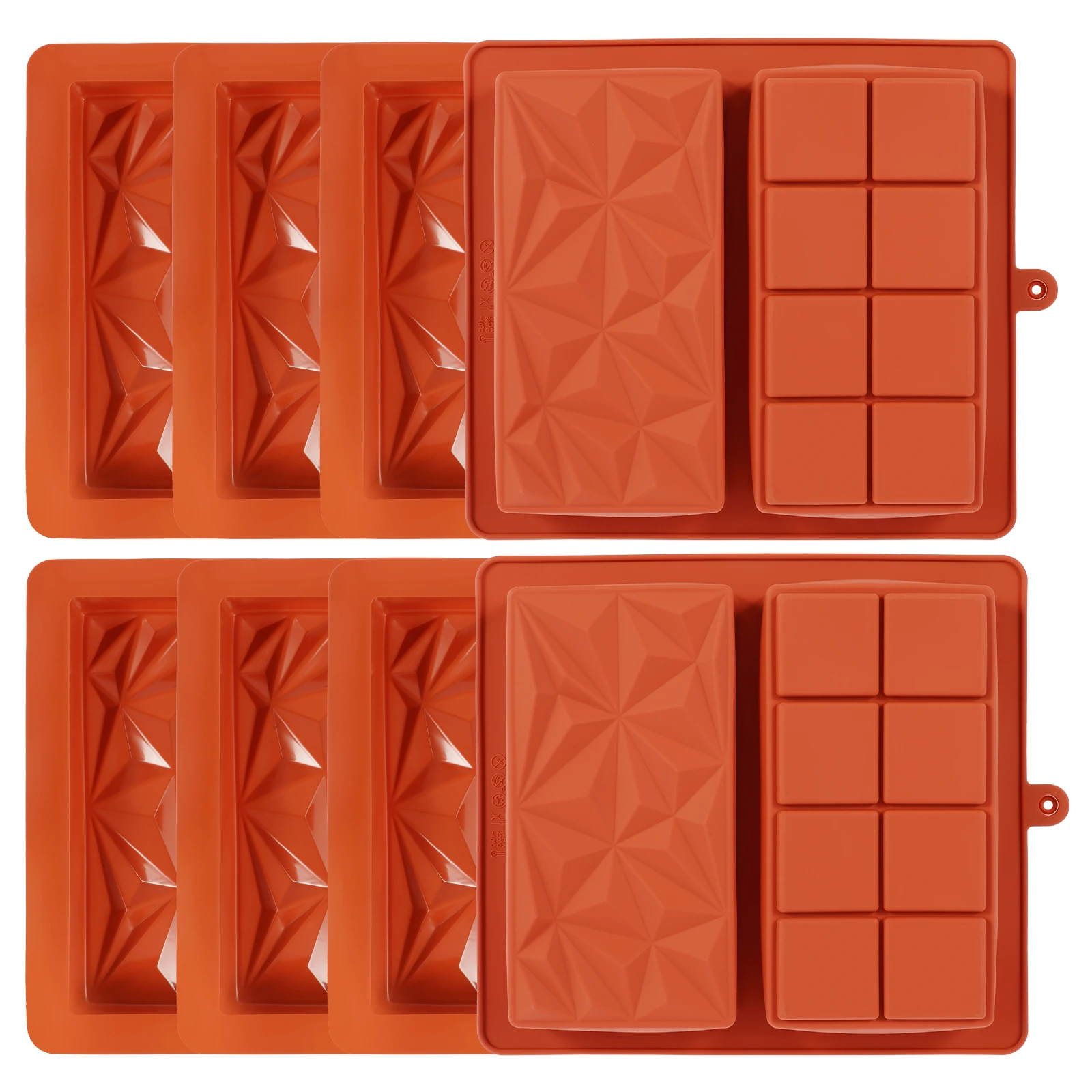 

8 Pcs Silicone Chocolate Bar Mold High quality silicone durable and heat-resistant Suitable for making chocolate at home
