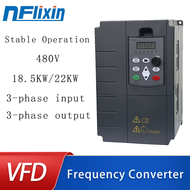 Variable Frequency Drive for Fans and Pumps, Energy - Efficient, 3 - Phase, 480V, 2.2kW - 11kW