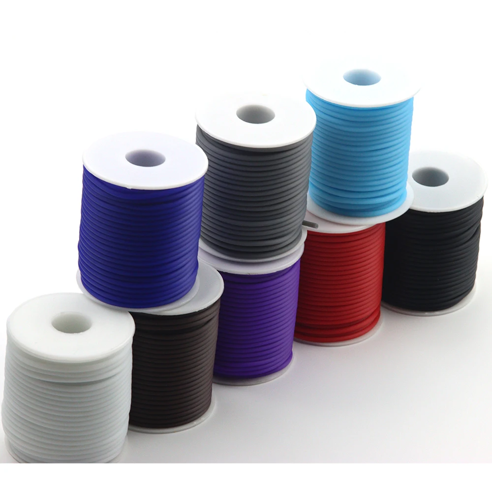 2/3/4MM1/2Yards Silicone Colored Hollow HoseJewelry Memory Line Hollow Round Tube Storage Line DIY Jewelry Bracelet/Necklace