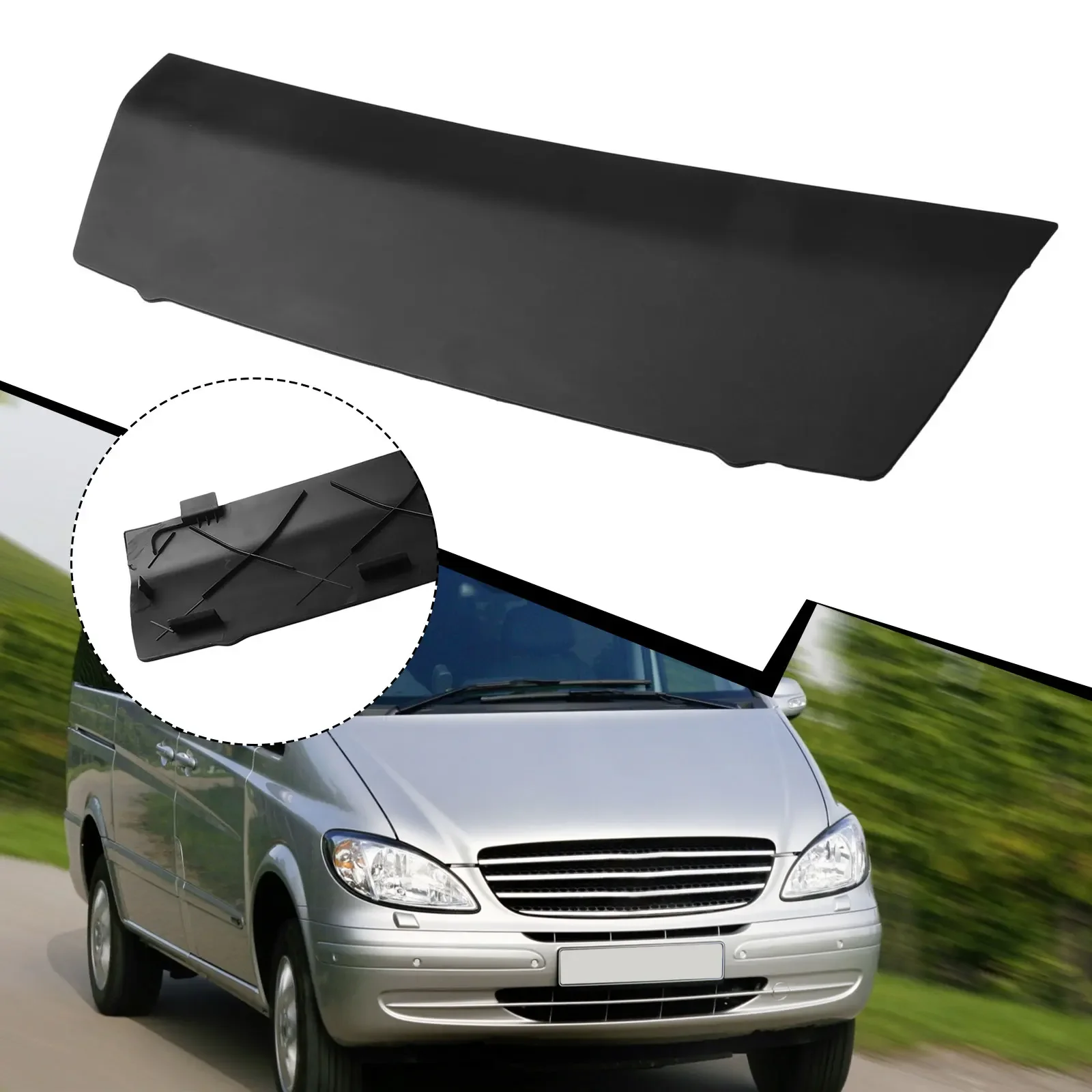 Cubierta de Panel de filtro de aire para parabrisas, accesorios para vehículos, plástico negro, OEM, para Mercedes Viano VITO W639, # A639840022