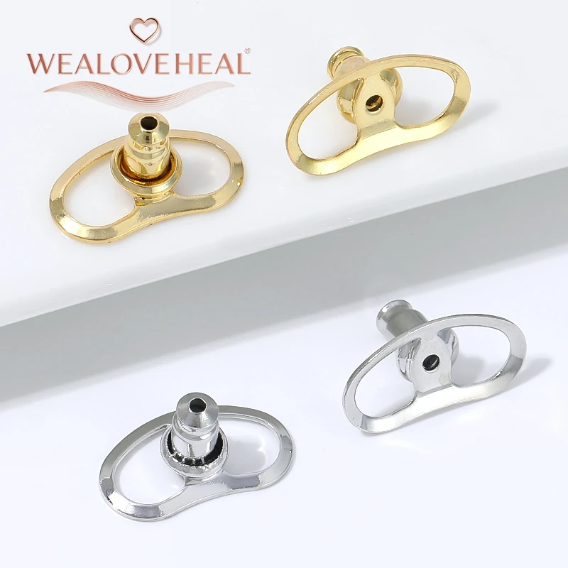 5/10 Stück 18K vergoldete Messing-Ohrringverschlüsse, große hohle Ohrringstopper, rutschfeste Ohrringkappen, Schmuckzubehör, DIY-Zubehör – Detail 16