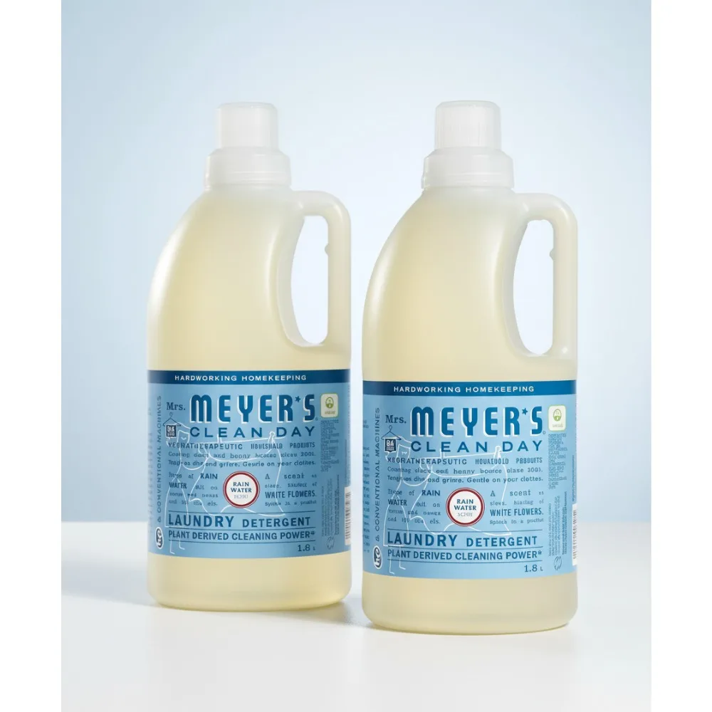 

Natural Essential Oil Laundry Detergent, Rain Water Scent, 64oz Pack of 2 (128 Loads) - Gentle & Effective